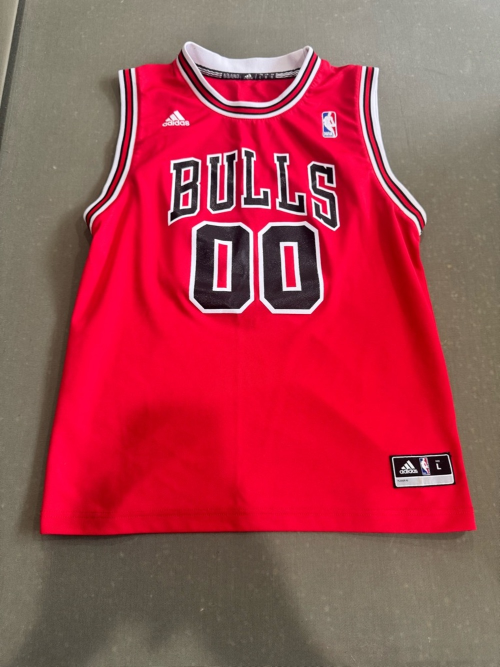 adidas Red Chicago Bulls Youth Basketball Jersey Tank